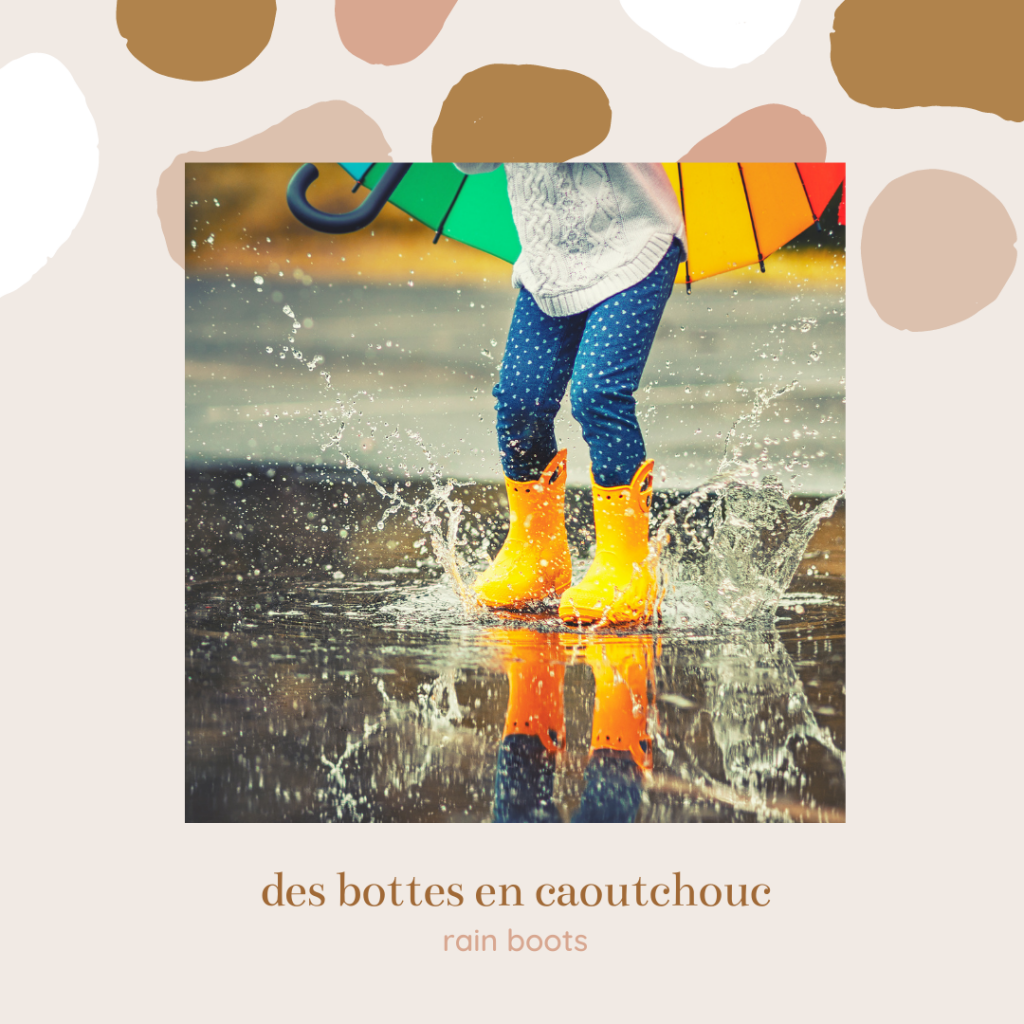 French clothing vocabulary - rain boots