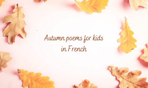 french poems for kids